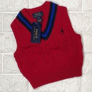 POLO RALPH LAUREN Red Sweater Vest